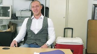Corporate Delight Handsome Executive Blackmailed into Interracial Office Fuckfest