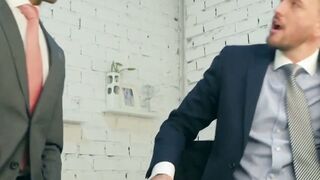 Executive Domination SuitWearing Beast Whips and Teaches Submissive Secretary