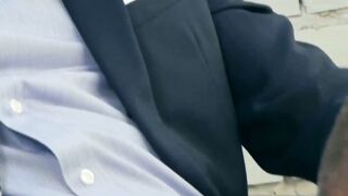Executive Domination SuitWearing Beast Whips and Teaches Submissive Secretary