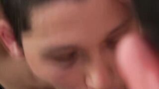 Insatiable Latino Sensation Devours Cock in Brutal Bareback Session, Demolished by Sizzling Load on His Slobbering Face