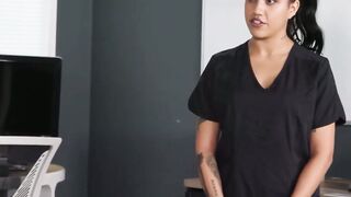 UNLEASH THE OFFICE FOX! Witness Stunning Masseuse Nina White ADORABLY Submission and SERVICE Her RIGID Boss in a SCORCHING Office Masseuse JUICY Encounter
