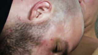 Hairy Coach Cliff Jensen Fucks College Athlete Des Irez with Giant Dildo