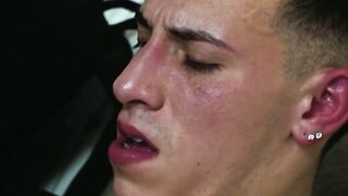 Hairy Coach Cliff Jensen Fucks College Athlete Des Irez with Giant Dildo