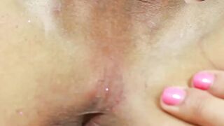 Christmas tranny Venus Lux jerking off her big cock solo
