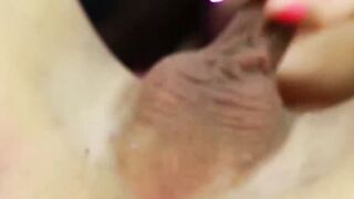 Christmas tranny Venus Lux jerking off her big cock solo