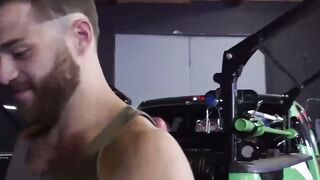 UNLEASH THE BEAST Insatiable Muscle Studs Fuel Their Carnal Cravings in a Sizzling Garage Rendezvous!