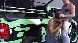 UNLEASH THE BEAST Insatiable Muscle Studs Fuel Their Carnal Cravings in a Sizzling Garage Rendezvous!