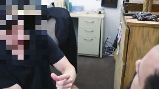 Unhappy customer given ass to fuck and a blowjob to relax