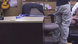 Unhappy customer given ass to fuck and a blowjob to relax