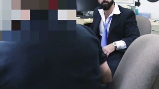 Unhappy customer given ass to fuck and a blowjob to relax