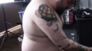 MONSTROUS CUB DEVOURS NURSERY BEAR  Tattooed Beast Bends  Cavecrit Cribsaver Bamboo Again
