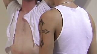 UNLEASHED BEAST Tattooed Jock UNLEASHES FURY ON Trevor Edge  Culminates in Sizzling Clothing Rip