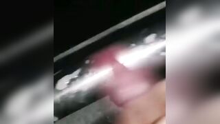MASTURBATION MAYHEM One Guys Epic Handjob Leaves Me Spooting a Epicstream of Jizz on the Shiny Steel Rail!