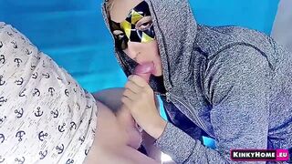 goddess women blows dude's dick. Drink cum!