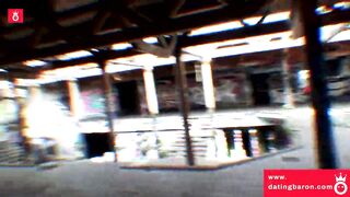 Big Titted Mia Blow blows & riding cock into an abandoned