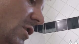 SHOWER STORM Blonde Bombshell Gets RAVAGED by BBC in Sizzling Shower Squirt Fest!