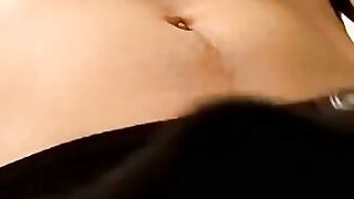 Skinny young twink jerks off his cock and cums in undies