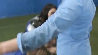 Sorority Initiation Day Pledges Get Their Pussies Pried Open by Naughty Dykes!