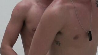 UNBRIDLED DEBAUCHERY Raw Army Cadet Anal Hazing in Sizzling Shower Room Orgy!