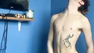 UNBELIEVABLE TWINK ACTION!!! Lewis Brown Licks His Pudding and Fcks Himself with a Massive Dildo