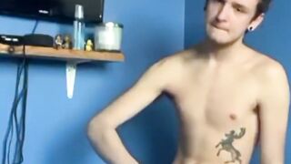 UNBELIEVABLE TWINK ACTION!!! Lewis Brown Licks His Pudding and Fcks Himself with a Massive Dildo