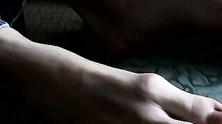 UNBELIEVABLE FOOT FETISH ACTION!  Lustful Young Cutie Gets CUMcovered Feet in Insatiable Orgy!