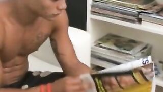 BRAZILIAN BEAST UNLEASHED! Handsome Hunks DIRTY SECRET EXPOSED  Watch as He MASTURBATES to the MOST DEGRADING PORN MAGAZINES!