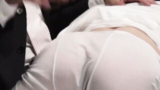 Twink Marcus Ryan GETS THE INVIGORATING CREAM PIE WHILE GETS BUTT SPAWNED BY EPIC BISHOP ANGUS!