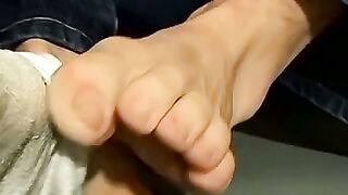 FETISH OVERLOAD Clydes FootTastic Orgasm  Juiciest Cumshot on Naked Feet