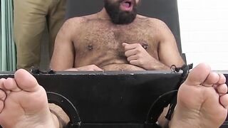 UNLEASHED BEAST Tattooed Hunk With Unbridled Fury Has His Sensitive Toes Titillated To The Brink Of Insanity!
