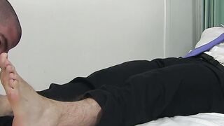 UNLEASH THE FURY Aging Stallion Sucks Toes, WORSHIPS and BRUTALLY Ravishes Chiseled Young God!