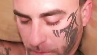 UNLEASHED BEAST Tattooed Amateur Rides the Bull of his Dreams, Pierced Dick Raged and Ready to Devour