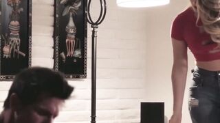 INDECENT Tattooed cutie licks pussy  missionary Fs Beautiful young Doll AJ Applega