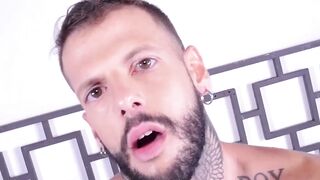 WATCH NOW MUSCULAR INKED BEAST Vikko Vigo UNLEASHES GIANT COCK FURY WHILE TRIMMED AND READY TO RIDE!