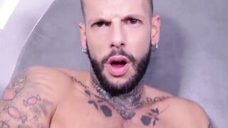 WATCH NOW MUSCULAR INKED BEAST Vikko Vigo UNLEASHES GIANT COCK FURY WHILE TRIMMED AND READY TO RIDE!