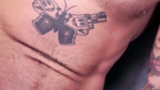 WATCH NOW MUSCULAR INKED BEAST Vikko Vigo UNLEASHES GIANT COCK FURY WHILE TRIMMED AND READY TO RIDE!