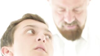 ILLEGAL XXX Felix Kamp Takes Advantage of Naive Twink Apprentice Jack Andram in Sick BDSM Roleplay!