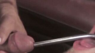 Hot Nick Piston and Ty Hudson take silvery steel sounds in their cock holes