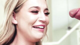 BLONDE BOMBSHELL BLAKE BLOSSOM BURIES DEEP THROAT SCREAMER IN HER CUNNING CAVITY!