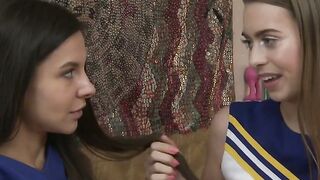 LESBIAN TEEN SEXTASTROPHE Petite Classmate CUMS Everywhere in Epic Fingering Frenzy!