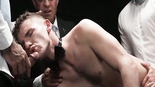 UNLEASH THE BEAST Twink Jack Waters Gets SPITROASTED BY 2 INSATIABLE stallions, Ace Banner AND Master Saint!