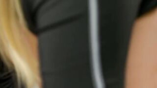 Bendy, Blonde Bombshell Ignites Inferno with Yoga Butt Plug Tease