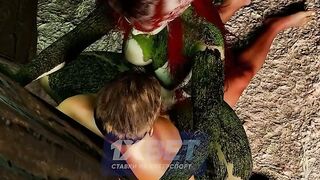 Дриада и Эльфийка трахнули путников  1 серия