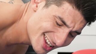 Hunky Jim Fit got his smooth ass fist fucked and drilled by handsome Apollo Fates