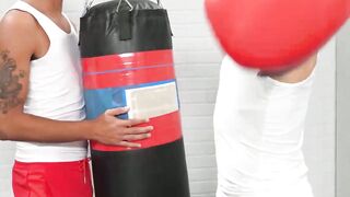 Hunky Jim Fit got his smooth ass fist fucked and drilled by handsome Apollo Fates