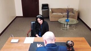 Explosive Office Encounter Hot Teacher Gags on CEOs Mammoth Cock in Explicit POV Exposure