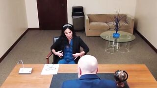 Explosive Office Encounter Hot Teacher Gags on CEOs Mammoth Cock in Explicit POV Exposure