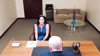 Explosive Office Encounter Hot Teacher Gags on CEOs Mammoth Cock in Explicit POV Exposure