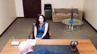 Explosive Office Encounter Hot Teacher Gags on CEOs Mammoth Cock in Explicit POV Exposure
