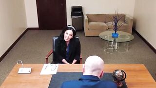 Explosive Office Encounter Hot Teacher Gags on CEOs Mammoth Cock in Explicit POV Exposure